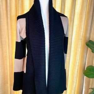 INC (International Concepts) Black and Tan, Open Cardigan